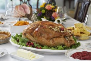 Thanksgiving weight gain is usually not attributable to turkey, but the many side dishes and desserts.